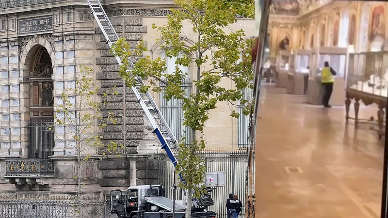 Brazen daylight robbery at Louvre purportedly captured on video
