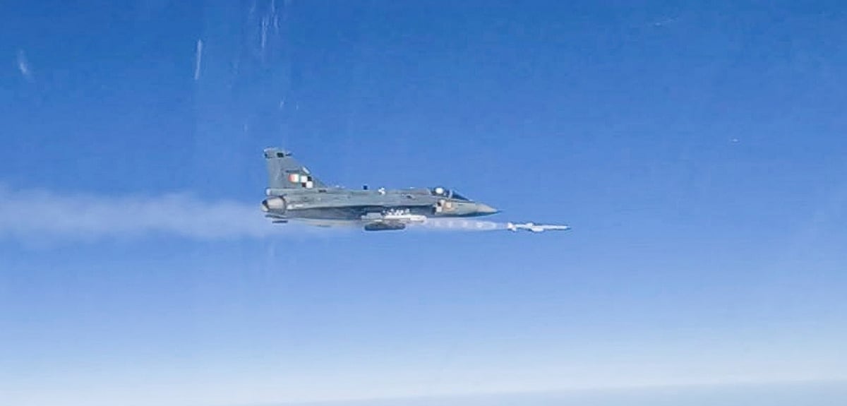 Air-to-air missile Astra successfully test-fired from LCA Tejas