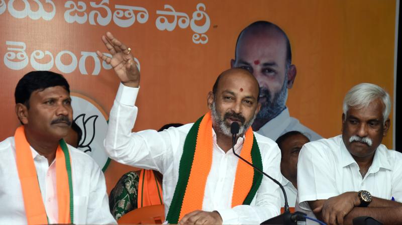 Sanjay was speaking at a ’Praja Gosha-BJP Bharosa’ programme, where the party conducted a workshop for speakers of shakthi centres at Manneguda on Tuesday. –– DC File Image
