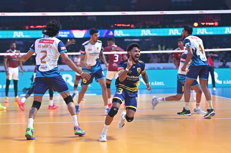 Kochi Blue Spikers Win Kerala Derby, Pick 3-1 Win Over Calicut Heroes