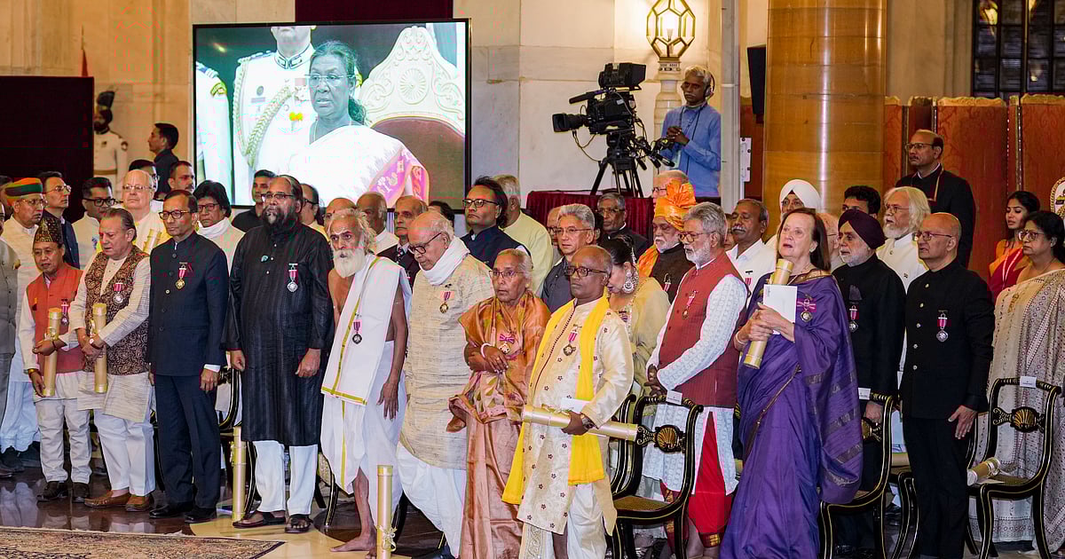 Osamu Suzuki, PR Sreejesh, R Ashwin among 71 conferred Padma awards by President Droupadi Murmu